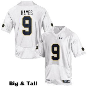 Notre Dame Fighting Irish Men's Daelin Hayes #9 White Under Armour Authentic Stitched Big & Tall College NCAA Football Jersey PHQ4499QM
